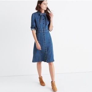 Madewell denim tie-neck shirtdress